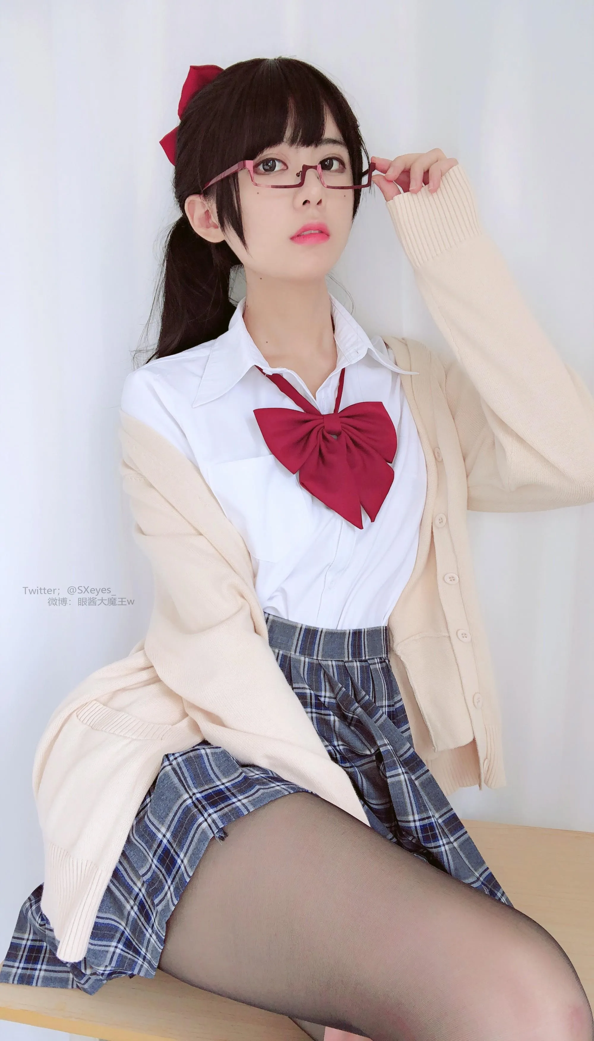 眼酱大魔王w – NO.028 补丁 蝴蝶结黑丝 裸足 兽耳 [43P]插图6